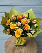 Букет цветов из:  Альстромерии и Розы #REPLACE_PRED# Верхнее Мячково