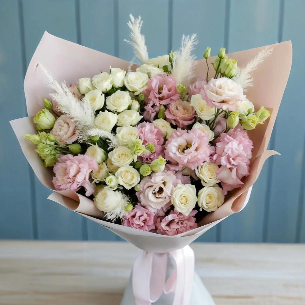 Букет цветов из: Альстромерии и Розы в Верхнее Мячково