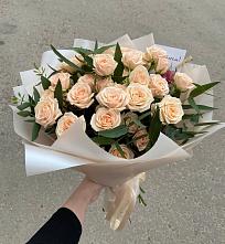 Букет Кремовые розы Латте в Верхнее Мячково