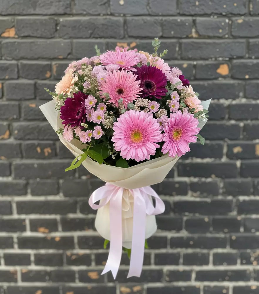 Букет цветов из: Герберы и Хризантемы в Верхнее Мячково