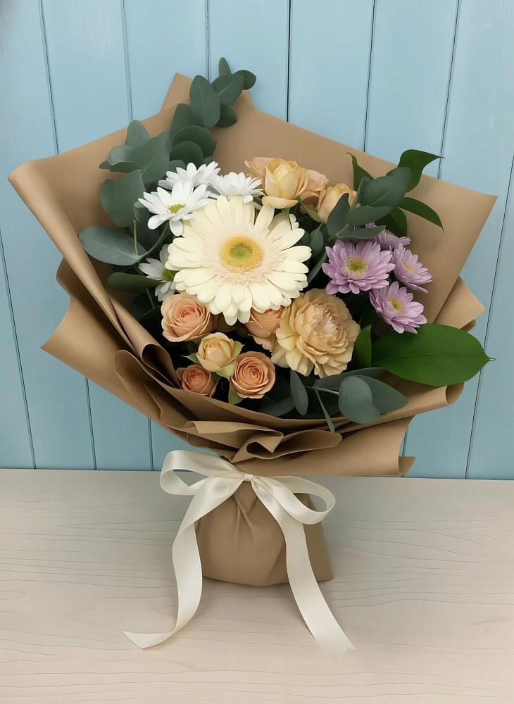 Букет цветов из: Герберы и Хризантемы в Верхнее Мячково