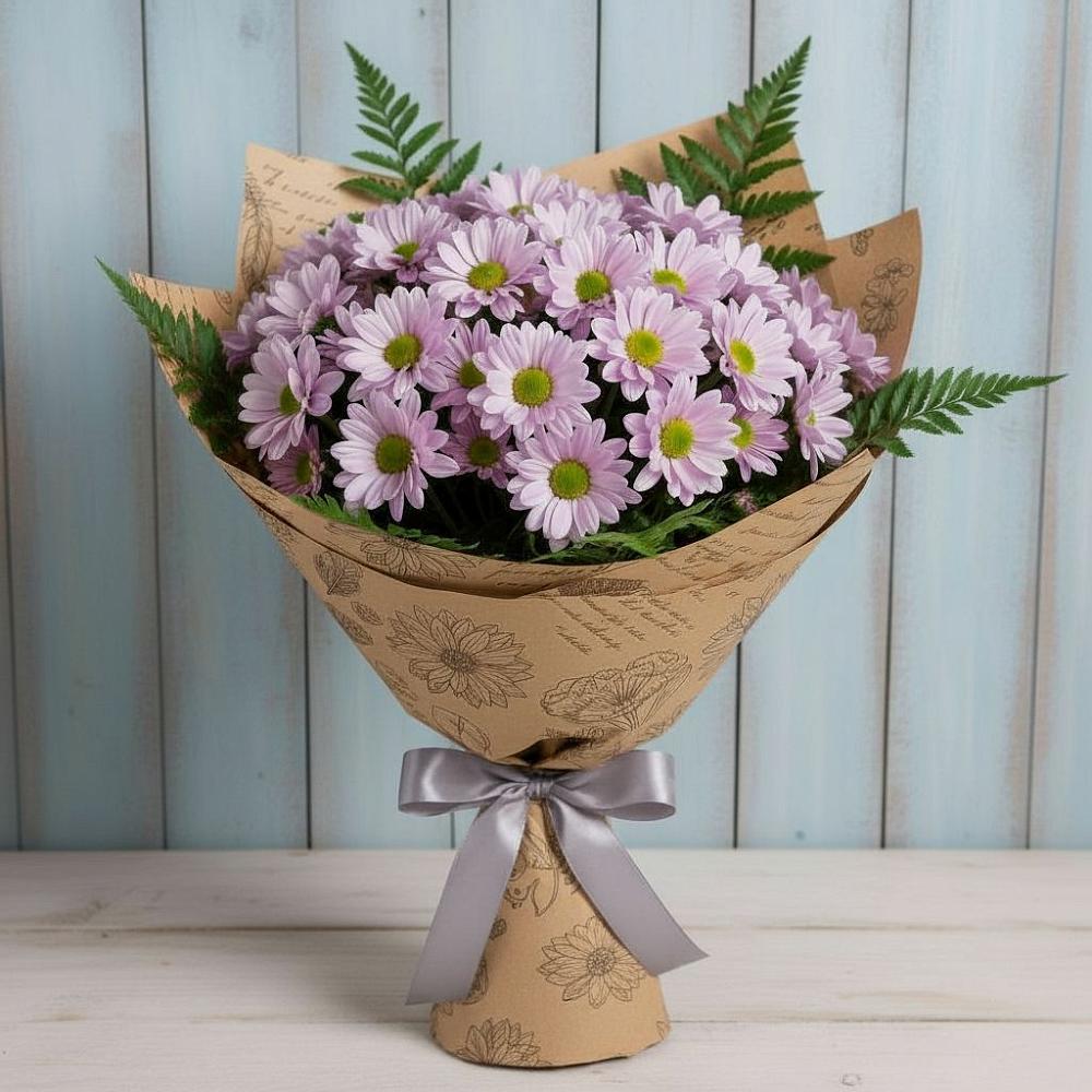 Букет цветов из: Хризантемы в Верхнее Мячково