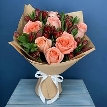 Букет цветов из:  Розы и Альстромерии в Верхнее Мячково