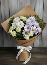 Букет цветов из:  Хризантемы и Розы в Верхнее Мячково