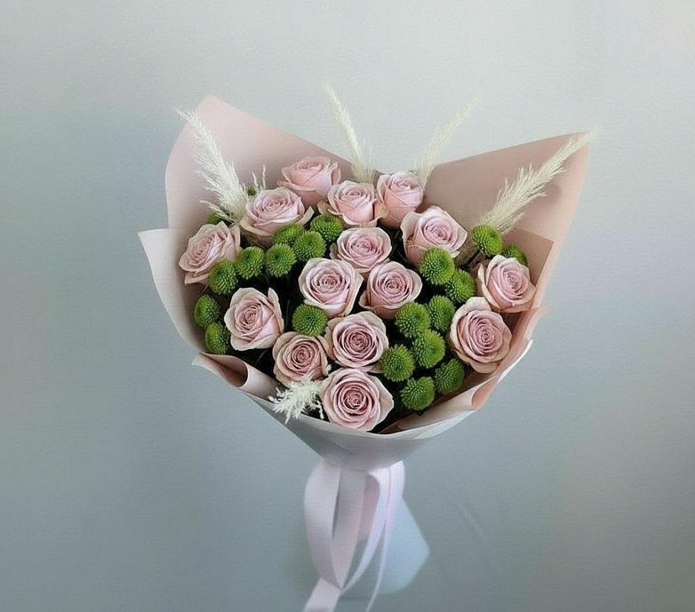 Букет цветов из: Розы и Хризантемы в Верхнее Мячково