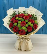 Букет цветов из:  Розы и Хризантемы в Верхнее Мячково