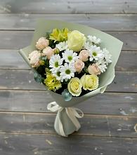 Букет цветов из:  Альстромерии, Розы и Хризантемы #REPLACE_PRED# Верхнее Мячково