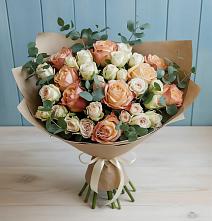 Букет цветов из:  Альстромерии и Розы в Верхнее Мячково